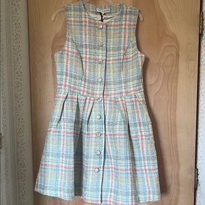 English Factory Pastel Tweed Dress NWT